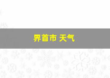 界首市 天气